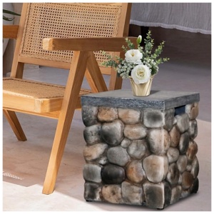 Afterglow Outdoor End Table, Dark Gray