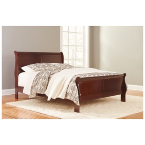 Alisdair Queen Sleigh Bed, Reddish Brown