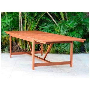 Amazonia Patio Dining Table, Dark Brown