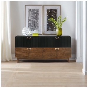 Armen Living Amigo Buffet, Black/Walnut