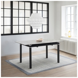 Armen Living Giana Extendable Dining Table, Gray