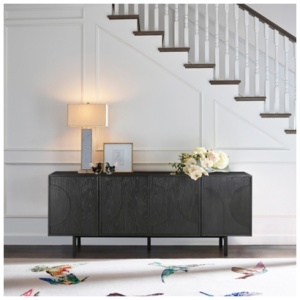 Armen Living Holland Sideboard, Black Brushed