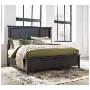 Bambori King Panel Bed, Dark Brown