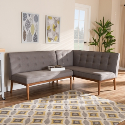 Baxton Studio 53" Arvid Sofa Bench, Gray