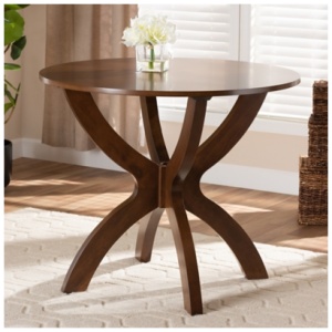 Baxton Studio Tilde Dining Table, Walnut, Wood