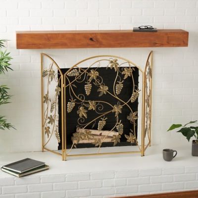 Bayberry Lane 29" x 36" Fireplace Screen, Gold