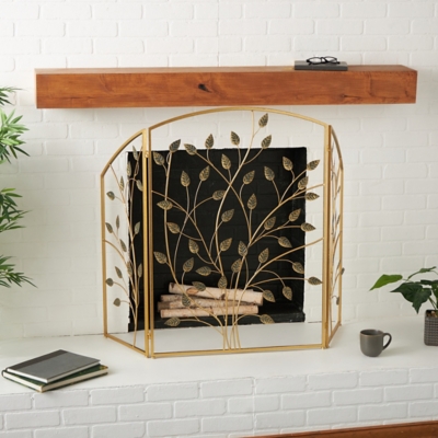 Bayberry Lane 29" x 38" Fireplace Screen, Gold