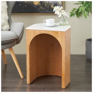 Bayberry Lane Arch Accent Side Table, Brown