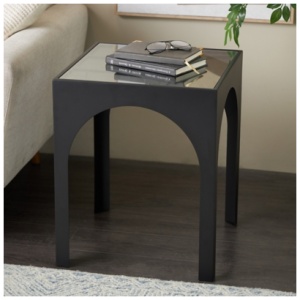 Bayberry Lane Geometric Accent End Table, Black