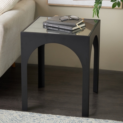 Bayberry Lane Geometric Accent End Table, Black