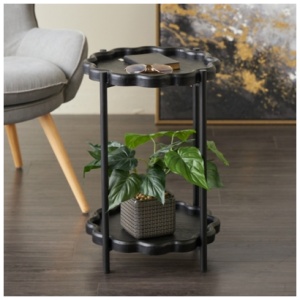 Bayberry Lane Solid Accent Side Table, Black