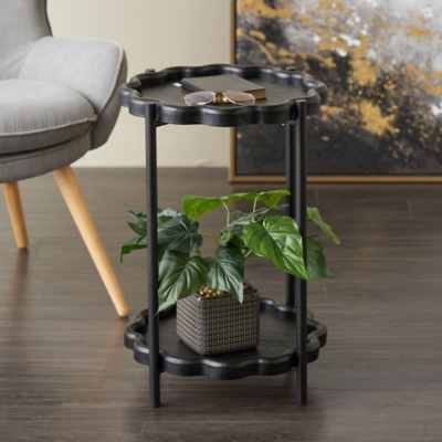Bayberry Lane Solid Accent Side Table, Black