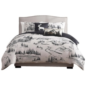 Bebejan Rocky Mountains 5-Piece Queen Comforter Set, Ivory
