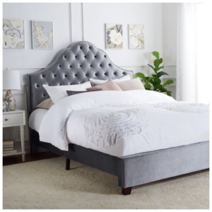 Beckham Full Bed, Light Gray