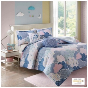 Bliss Cotton Printed Comforter Set, Blue