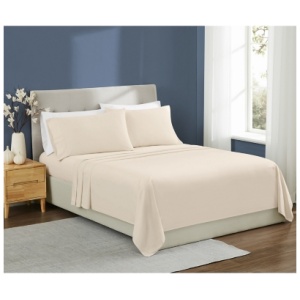 Brooklyn Loom Essential 2-Piece Twin Sheet Set, Natural