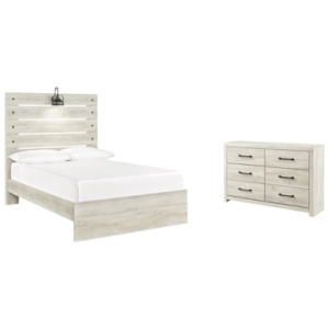 Cambeck Full Panel Bed with Dresser, Whitewash