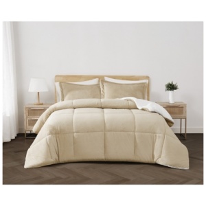 Cannon Carved 3-Piece King Comforter Set, Tan