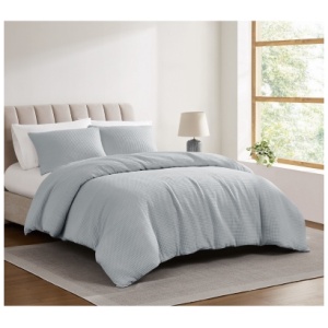 Cannon Heritage 3-Piece King Duvet Set, Gray