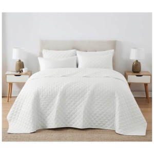 Cannon Percale 3-Piece Full/Queen Quilt Set, White