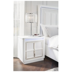 Chalanna 28" 2 Drawer Charging Nightstand, White
