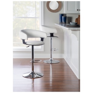 Chrome Barrel Adjustable Height Bar Stool