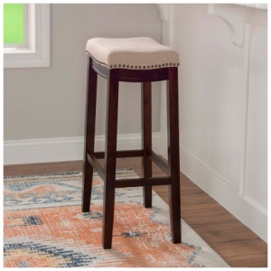 Claridge Backless Bar Stool, Beige