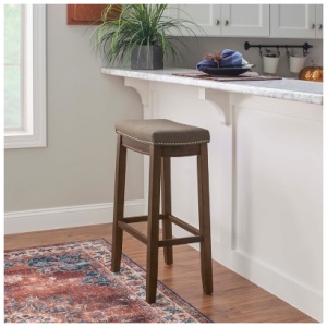 Claridge Bar Stool , Gray/Brown