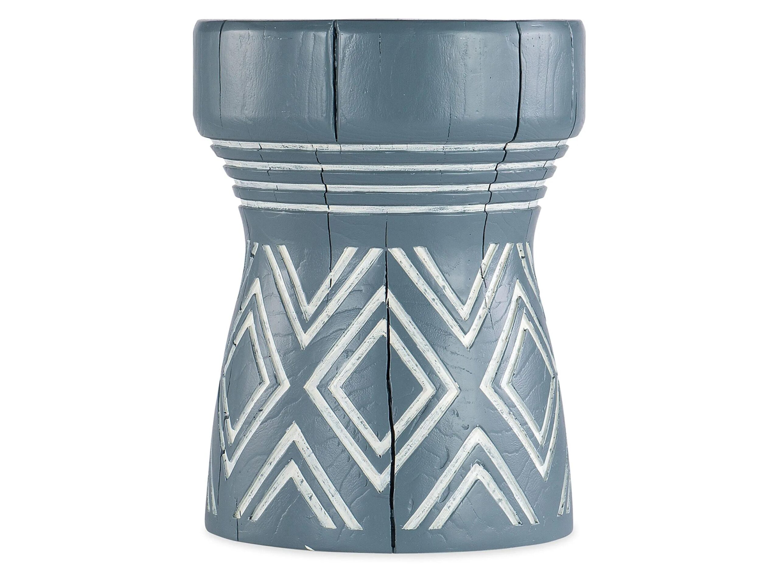 Commerce & Market Carved Stump Side Table