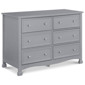 Davinci Kalani 6 Drawer Double Wide Dresser, Gray