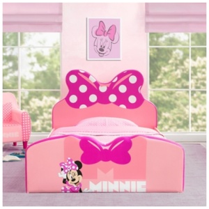 Delta Children Disney Minnie Mouse Upholstered Twin Bed, Pink