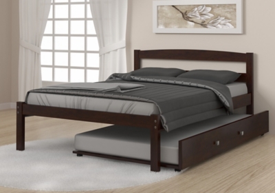 Donco Kids Econo Full Bed with Twin Trundle, Cappuccino