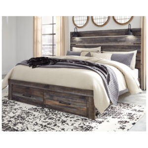 Drystan King Panel Storage Bed with 2 Drawers, Multi