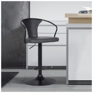 Eagle Adjustable Height Bar Stool, Gray