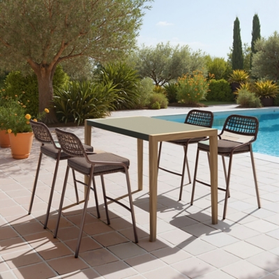 Erika Home Kata Outdoor Dining Table, Gray