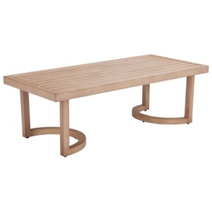 Erika Home Leto Outdoor Coffee Table, Brown