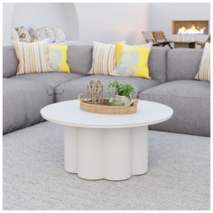 Erika Home Palmier Outdoor Coffee Table, White