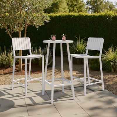 Erika Home Ren Outdoor Dining Table, White