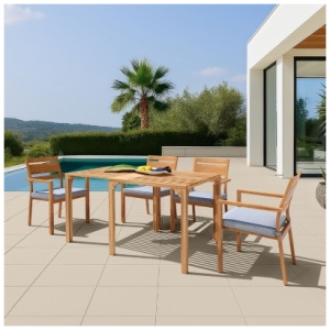 Erika Home Riviera Outdoor Extendable Dining Table, Natural