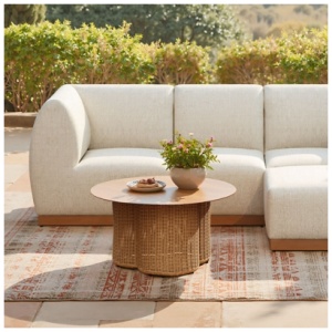 Erika Home Soka Outdoor Coffee Table, Natural