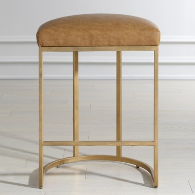 Exalted Living Counter Height Bar Stool, Brown