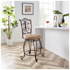 Fabrizzi Counter Height Bar Stool, Brown