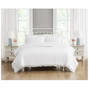 Farmhouse 3-Piece King Quilt Set, White