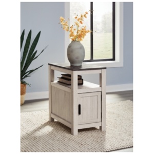 Fendenmore Chairside End Table, Brown Gray/Antique White