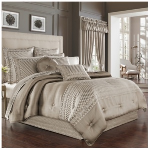 Five Queens Court Beaumont California King 4 Piece Comforter Set, Champagne
