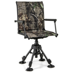 Folding Swivel Patio Chair with 4 Adjustable Leg-Camouflage