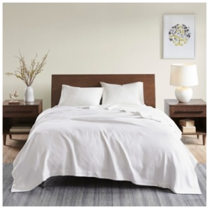 Freshspun Basketweave Full/Queen Blanket, White