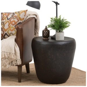 Garvy Accent Side Table, Rustic Bronze