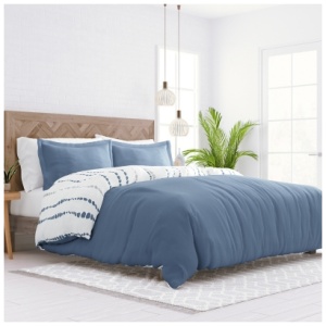 Home Collection Premium Ultra Soft Urban Vibe Reversible King Duvet Cover Set, Navy