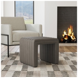 Homepop Modern Ottoman, Gray